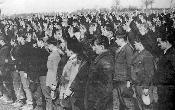 Заклетва регрута колубарског корпуса југословенске војске у отаџбини 1944.