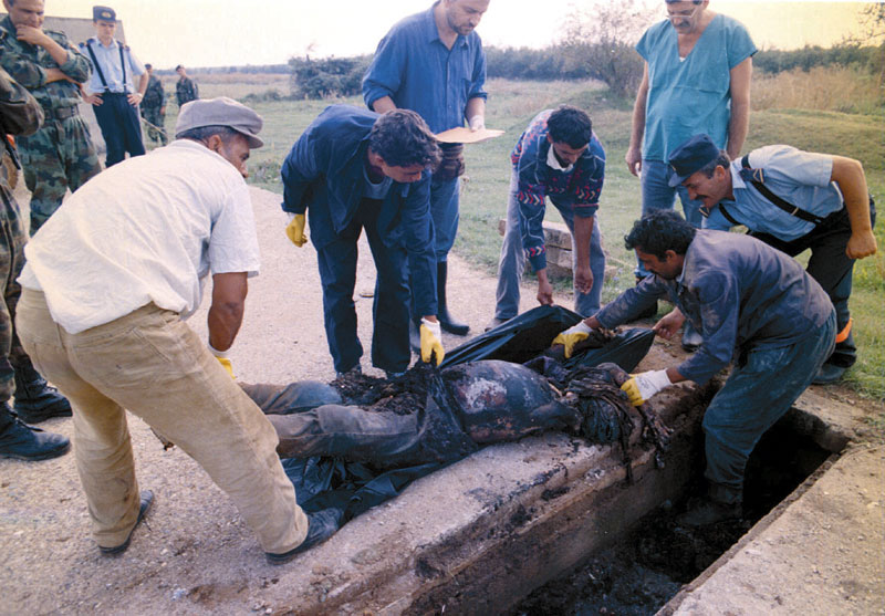 One of massacred Serbs whose mutilated remains were thrown into Radonjicko lake, 1999.